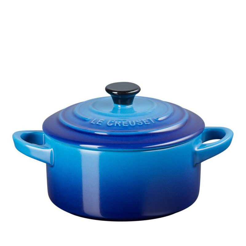 Le Creuset Mini Round Casserole 10cm - Azure Blue image number 0